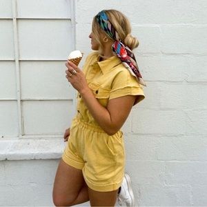 Shooting Star Denim Romper - Mango